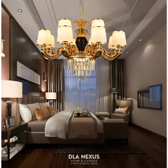 ĐÈN CHÙM PHA LÊ DC6843/8+4