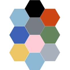 GẠCH LỤC GIÁC 23×20 MÀU TRƠN