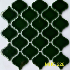 GẠCH MOSAIC LỒNG ĐÈN XANH ĐẬM MGH228