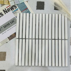 GẠCH MOSAIC THẺ QUE TRẮNG BÓNG