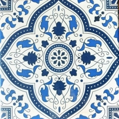 GẠCH BÔNG MÀU XANH 20X20 LUND227