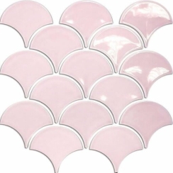 GẠCH MOSAIC MÀU HỒNG MHF (VẢY CÁ)