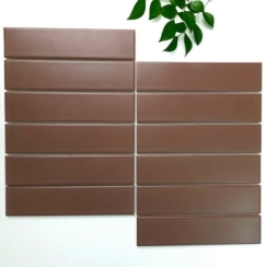 GẠCH THẺ MỜ MÀU NÂU