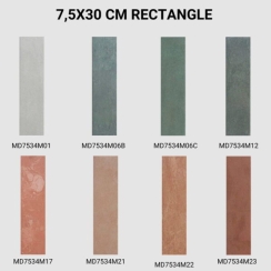 GẠCH THẺ MỜ 7.5×30 RECTANGLE