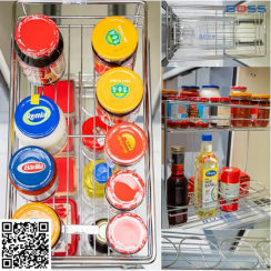 GIÁ GIA VỊ INOX 304 MỜ NAN TRÒN - BGSVIP 1620